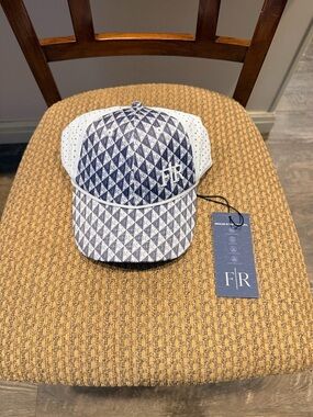NWT Felix Rex Hat/Cap Blue Gray Geometric One Size Adjustable Athlete Quick Dry